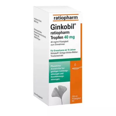 Ginkobil ratiopharm 40mg Ginkgo biloba cseppekkel, 100 ml