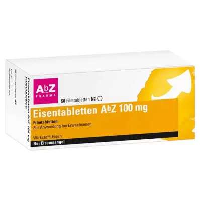 EISENTABLETTEN AbZ 100 mg filmtabletta, 50 db