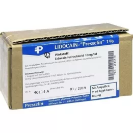 LIDOCAIN PRESSELIN 1%-os oldatos injekció, 50X2 ml