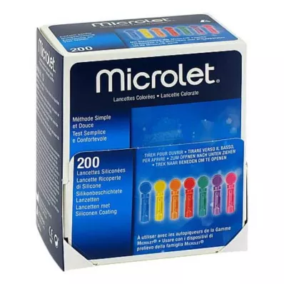 MICROLET Lándzsák színes, 200 db MICROLET Lándzsák színes, 200 db