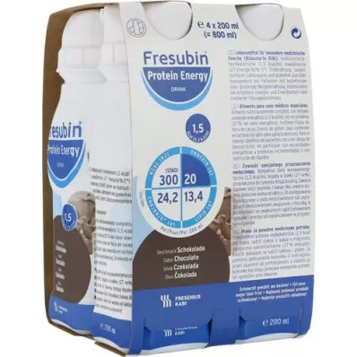 FRESUBIN PROTEIN Energia DRINK Csokoládés italos üveg, 4X200 ml