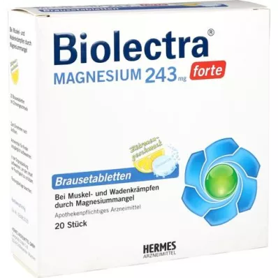 BIOLECTRA Magnézium 243 mg forte Lemon Br. tbl, 20 db