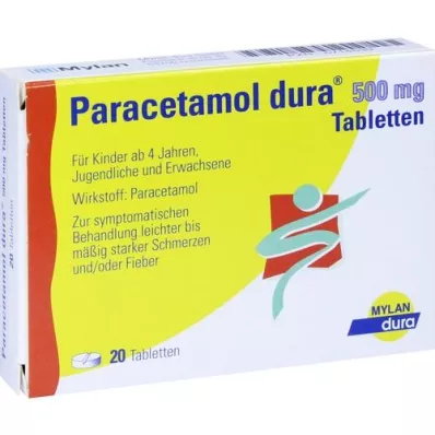 PARACETAMOL dura 500 mg-os tabletta, 20 db