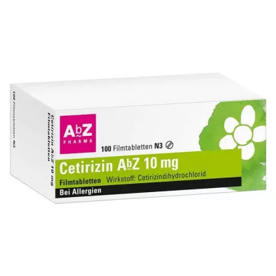 CETIRIZIN AbZ 10 mg filmtabletta, 100 db CETIRIZIN AbZ 10 mg filmtabletta, 100 db