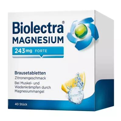 Biolectra® MAGNESIUM 243 mg forte pezsgőtabletta citrom ízű, 40 db