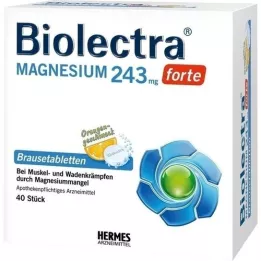 BIOLECTRA Magnézium 243 mg forte narancs pezsgőtabletta, 40 db