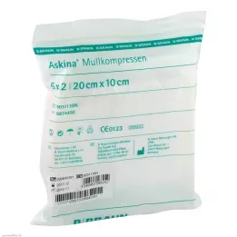 ASKINA 10x20 cm-es gézborogatás steril, 5X2 db