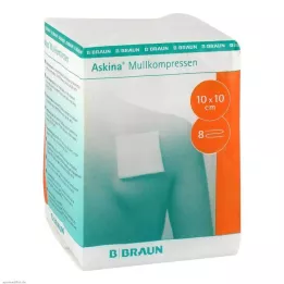 ASKINA 10x10 cm-es, nem steril 8x gézkompressz, 100 db