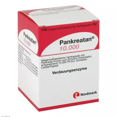 PANKREATAN 10 000 bélsavval bevont kemény kapszula, 100 db