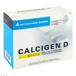 CALCIGEN D Citro 600 mg/400 NE rágótabletta, 200 db