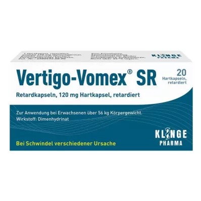 VERTIGO-VOMEX SR Lassan felszabaduló kapszula, 20 db VERTIGO-VOMEX SR Lassan felszabaduló kapszula, 20 db