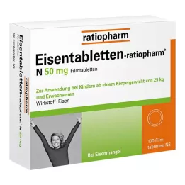 EISENTABLETTEN-ratiopharm N 50 mg filmtabletta, 100 db