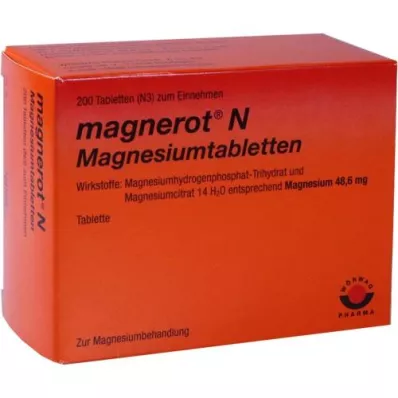 MAGNEROT N Magnézium tabletta, 200 db