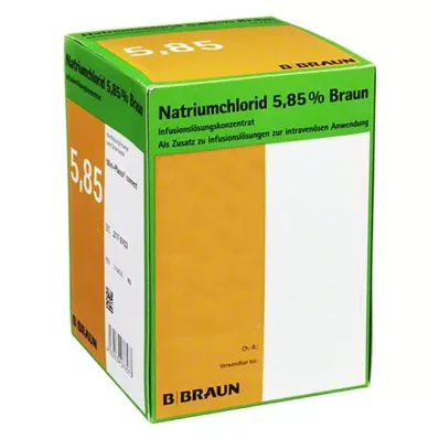 Nátrium-klorid 5,85%-os Braun infúziós oldatos koncentrátum, 20x100 ml Nátrium-klorid 5,85%-os Braun infúziós oldatos koncentrátum, 20x100 ml
