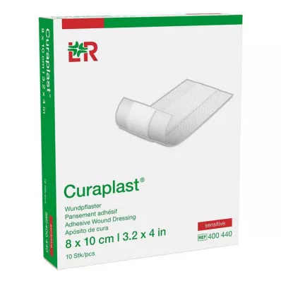 Curaplast érzékeny sebkötöző kötszer 8x10cm, 10 db