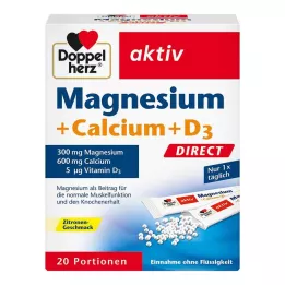 DOPPELHERZ Magnézium+Kalcium+D3 DIRECT Pellet, 20 db