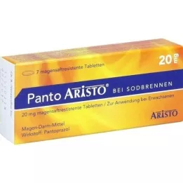 PANTO Aristo gyomorégésre 20 mg bélsavmentes tabletta, 7 db
