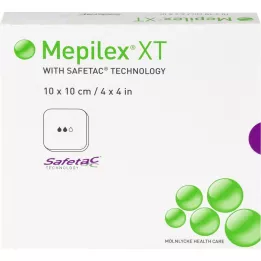 MEPILEX XT 10x10 cm-es habszivacs kötszer, 5 db