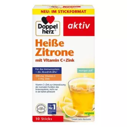 DOPPELHERZ forró citromos C-vitamin+cink granulátum, 10 db