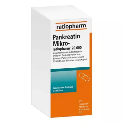 PANKREATIN Micro-ratio.20.000 bélsavval bevont kemény kapszula, 100 db