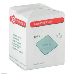 MULLKOMPRESSEN 10x10 cm nem steril 8x, 100 db