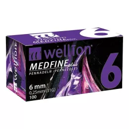 WELLION MEDFINE plusz tolltűk 6 mm, 100 db