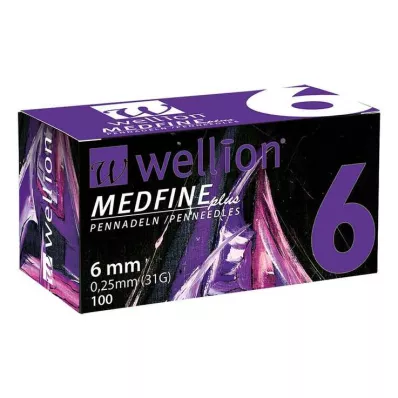 WELLION MEDFINE plusz tolltűk 6 mm, 100 db