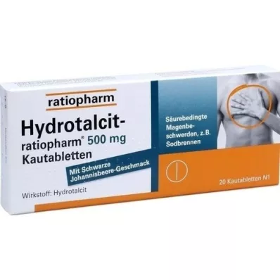 HYDROTALCIT-ratiopharm 500 mg rágótabletta, 20 db