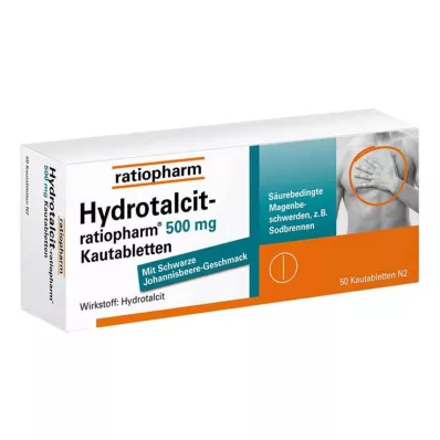 HYDROTALCIT-ratiopharm 500 mg rágótabletta, 50 db HYDROTALCIT-ratiopharm 500 mg rágótabletta, 50 db