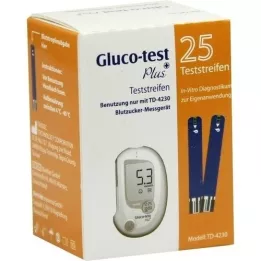 GLUCO TEST Plus vércukor tesztcsíkok, 25 db