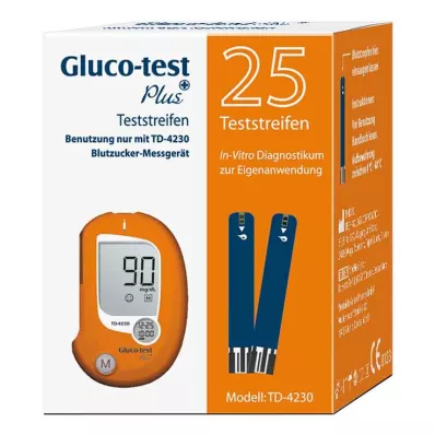 GLUCO TEST Plus vércukor tesztcsíkok, 25 db