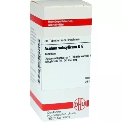 ACIDUM SALICYLICUM D 6 tabletta, 80 db