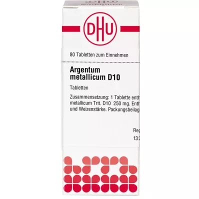 ARGENTUM METALLICUM D 10 tabletta, 80 db