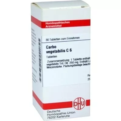 CARBO VEGETABILIS C 6 tabletta, 80 db