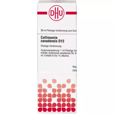 COLLINSONIA CANADENSIS D 12 Hígítás, 20 ml