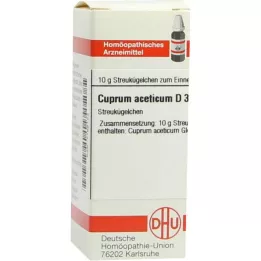 CUPRUM ACETICUM D 3 gömböcskék, 10 g