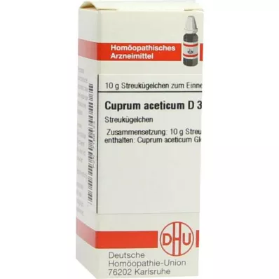 CUPRUM ACETICUM D 3 gömböcskék, 10 g CUPRUM ACETICUM D 3 gömböcskék, 10 g