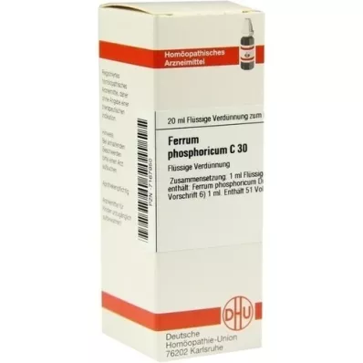 FERRUM PHOSPHORICUM C 30 hígítás, 20 ml
