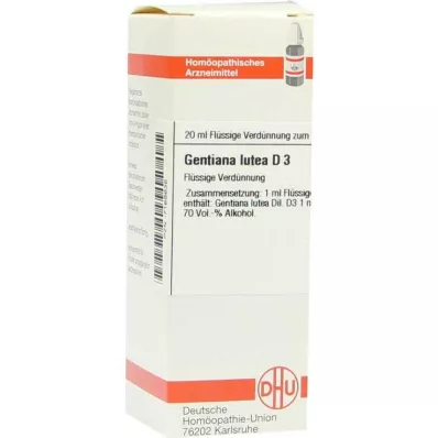 GENTIANA LUTEA D 3 hígítás, 20 ml GENTIANA LUTEA D 3 hígítás, 20 ml