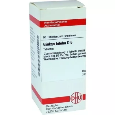 GINKGO BILOBA D 12 tabletta, 80 db
