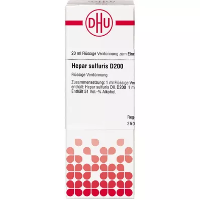 HEPAR SULFURIS D 200 hígítás, 20 ml