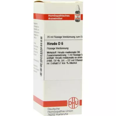 DHU Hirudo D 6 hígítás, 20 ml DHU Hirudo D 6 hígítás, 20 ml