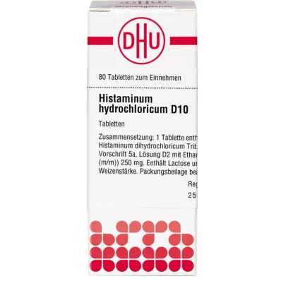 HISTAMINUM hydrochloricum D 10 tabletta, 80 db