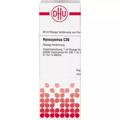 HYOSCYAMUS C 30 hígítás, 20 ml