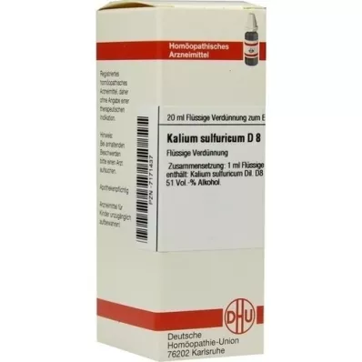 KALIUM SULFURICUM D 8 hígítás, 20 ml