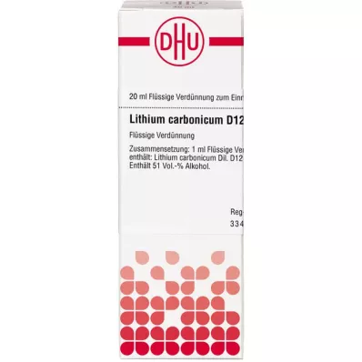 LITHIUM CARBONICUM D 12 Hígítás, 20 ml