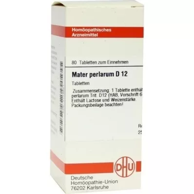 MATER PERLARUM D 12 tabletta, 80 db