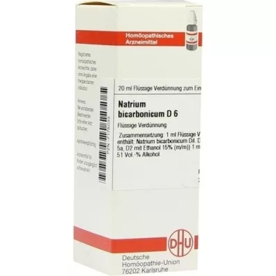 NATRIUM BICARBONICUM D 6 Hígítás, 20 ml