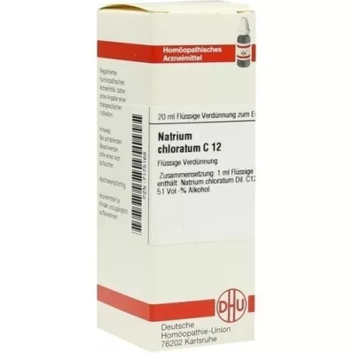 NATRIUM CHLORATUM C 12 Hígítás, 20 ml