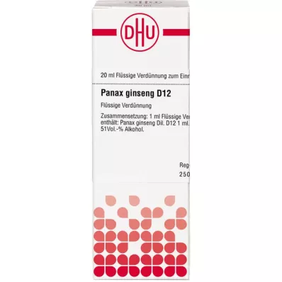 PANAX GINSENG D 12 Hígítás, 20 ml